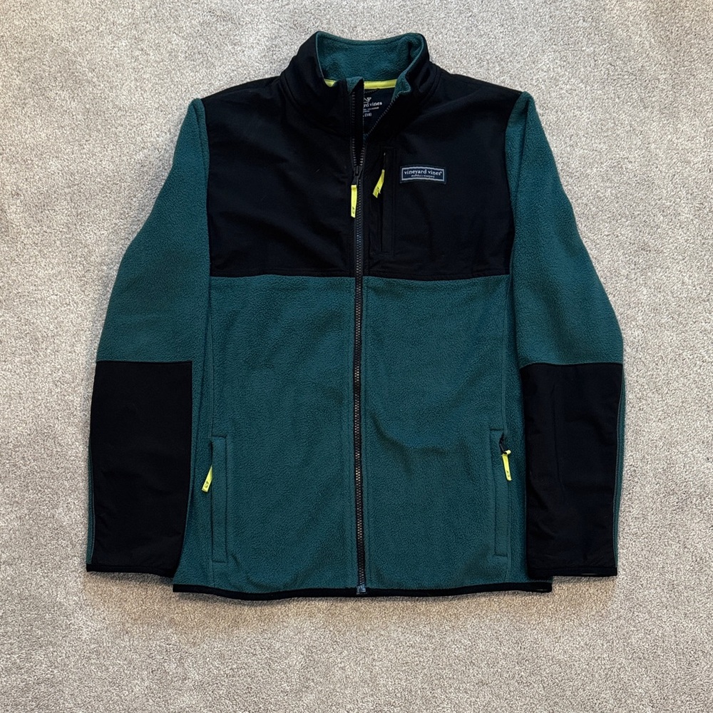Vineyard Vines- Harbor Fleece Full Zip- Charleston Green- XL 18